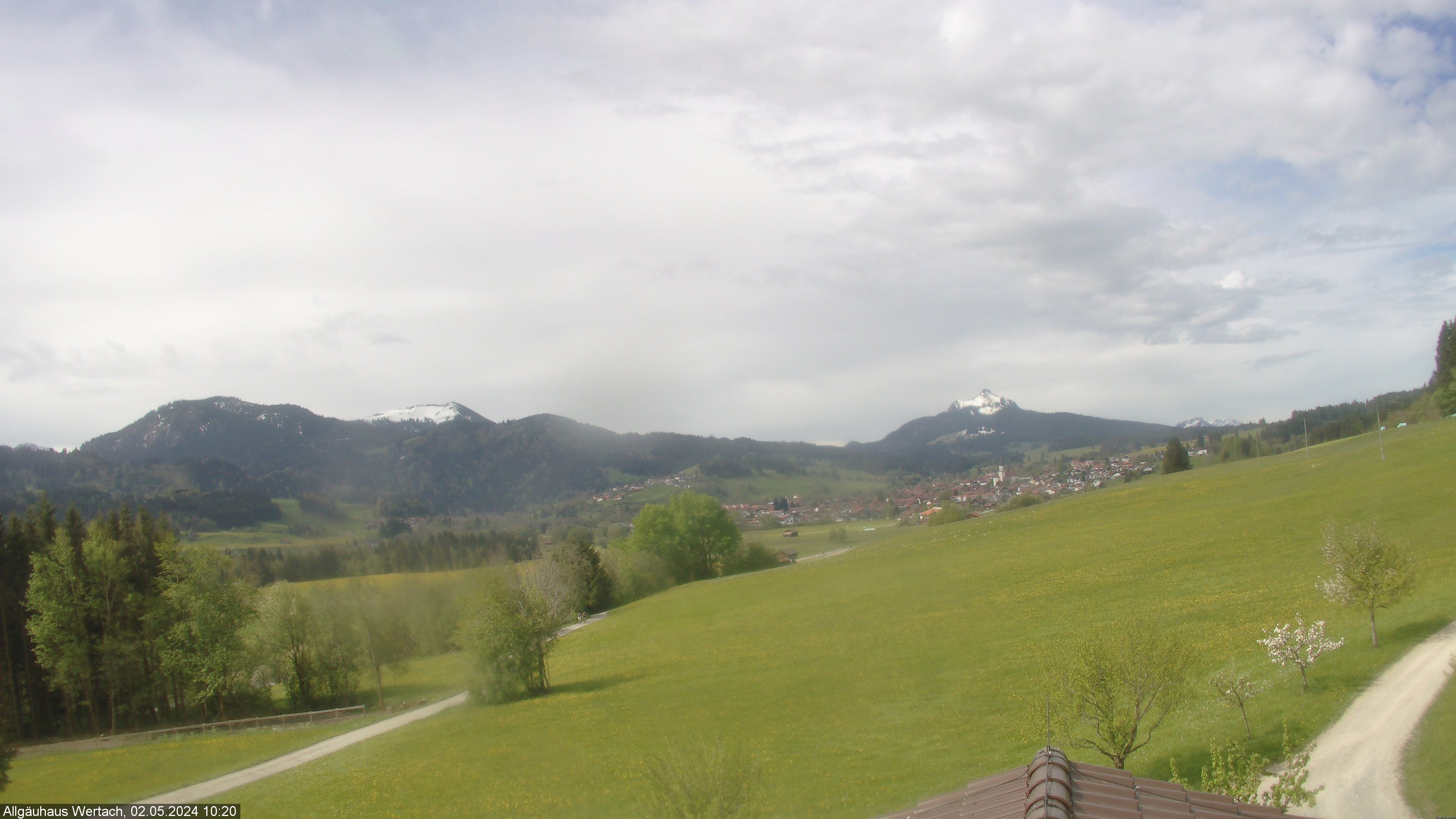 Blick vom Allgäuhaus in Wertach im Oberallgäu